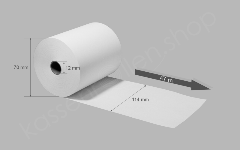 25 Stk. • Normalpapier • 114/70/12 (~47m) • holzfrei [10071]
